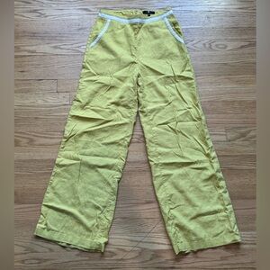 7 For All Mankind Mustard Pants with Cream Accent
